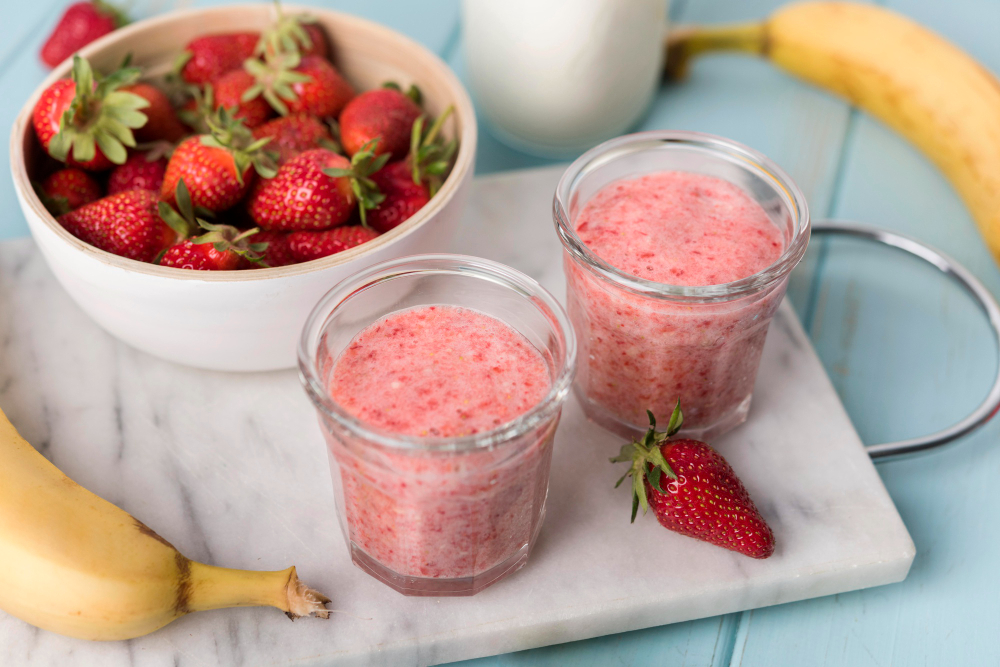 strawberry and banana smoothie