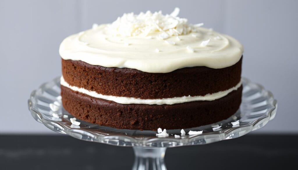 Gluten-free chocolate cake with coconut frosting Gluten-free chocolate cake with coconut frosting