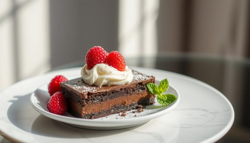 Image of a sugar-free chocolate dessert Image of a sugar-free chocolate dessert