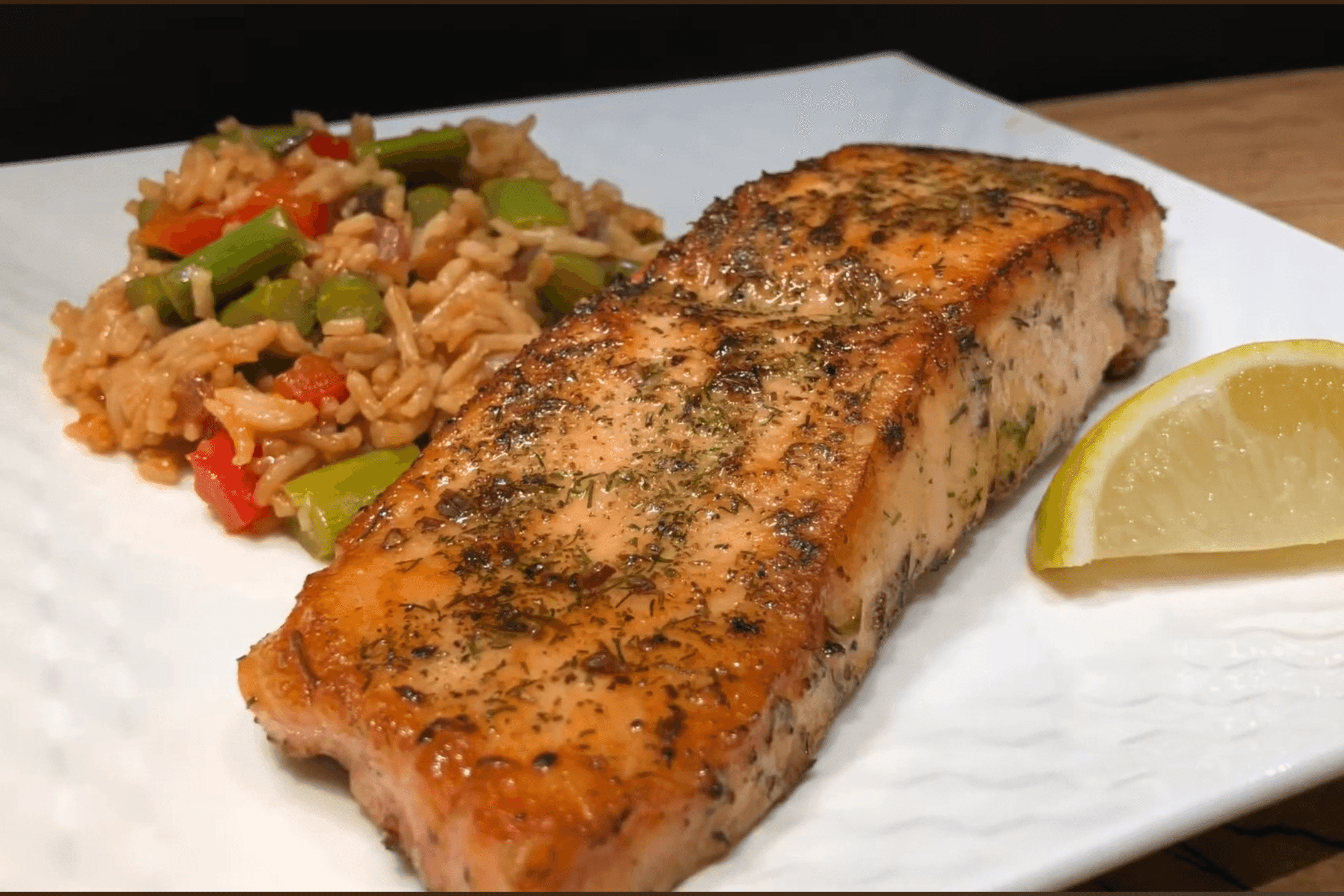 Grilled Salmon with Lemon and Herbs
