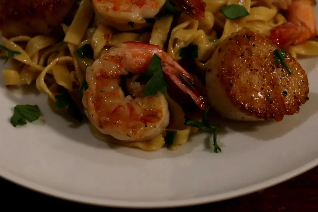 Seafood Pasta Shrimp & Scallops at Home