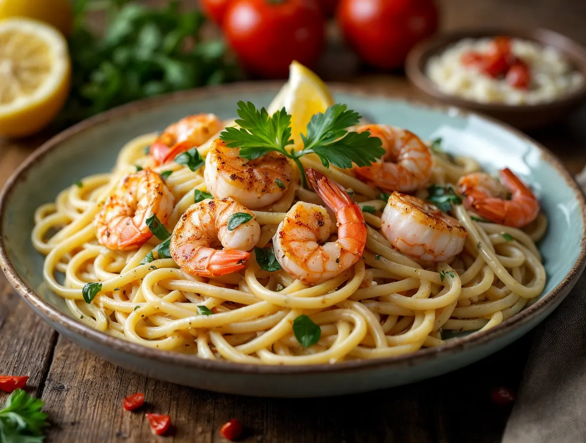 Seafood Pasta Shrimp & Scallops