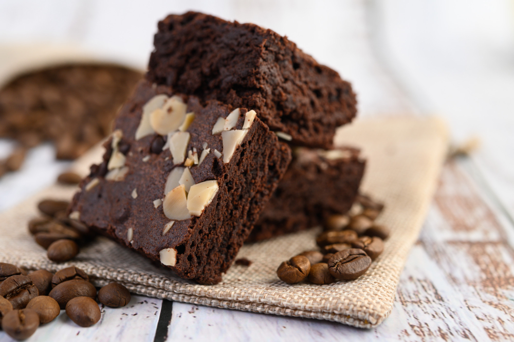 Image of a fudgy vegan brownie recipe milk free desserts