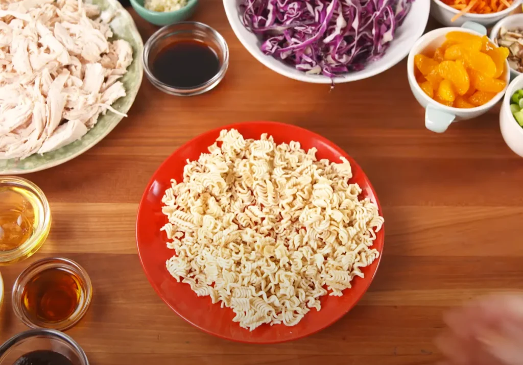 Asian Chicken Salad with Ramen Noodles