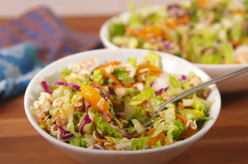 How to Make Asian Chicken Salad with Ramen Noodles (Crunchy & Delicious)